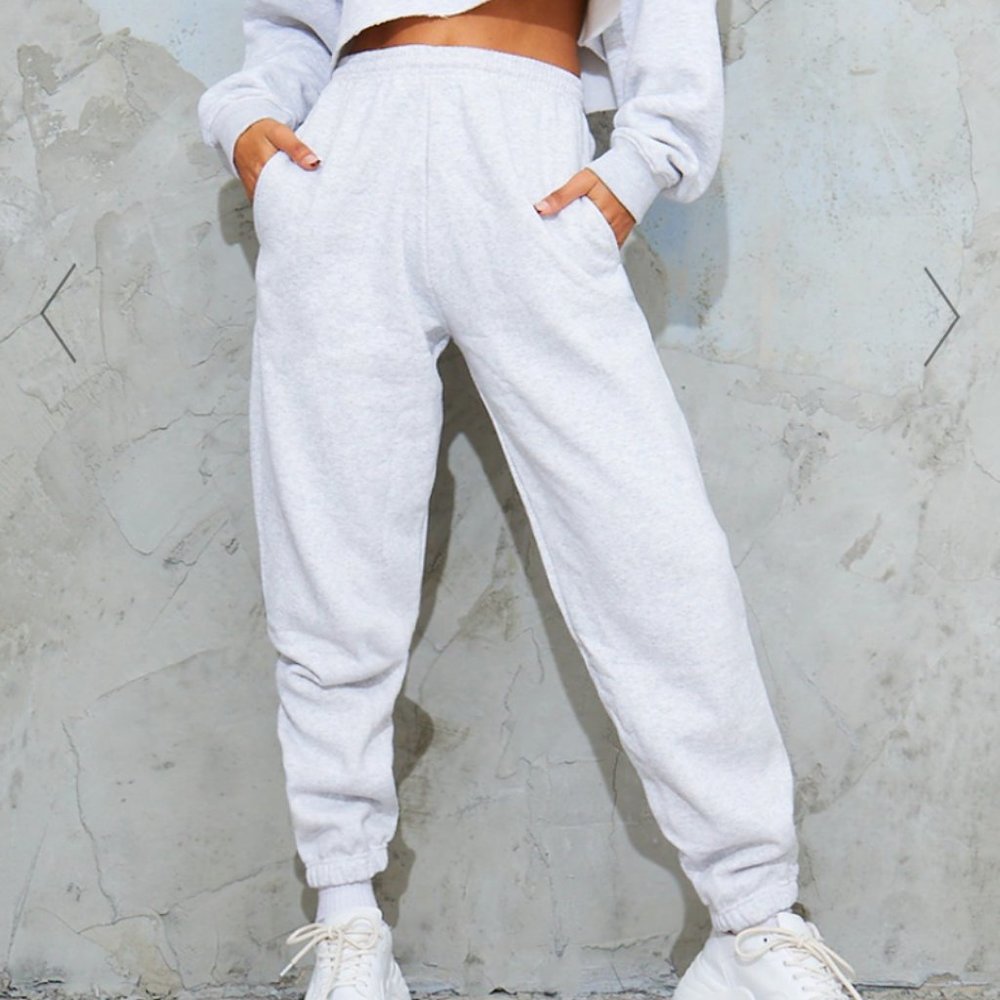 PLT Ash Grey Casual Jogger High Waist Small NWT PrettyLittleThing